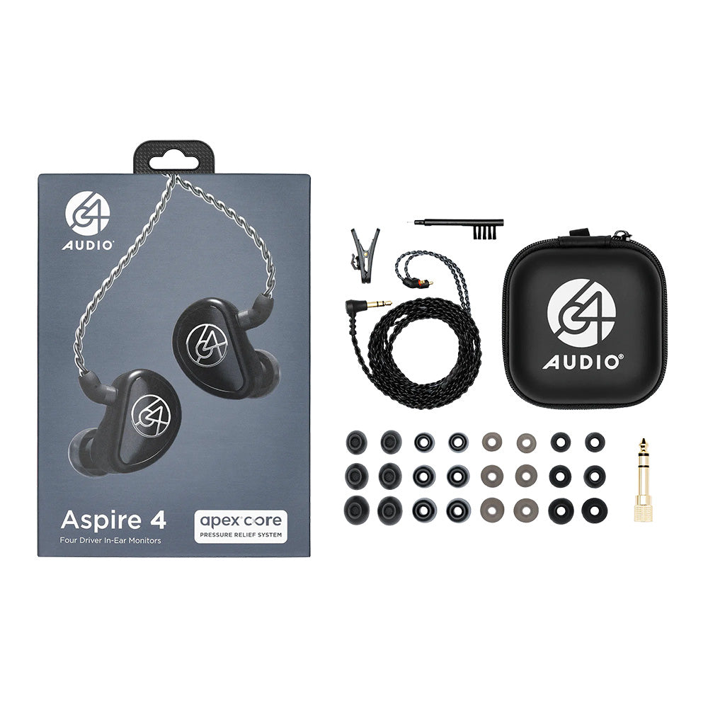 64 Audio】Aspire 4｜初めてのイヤモニとしてプロレベルのモニタリングを可能とするUIEM – MIXWAVE ONLINE STORE