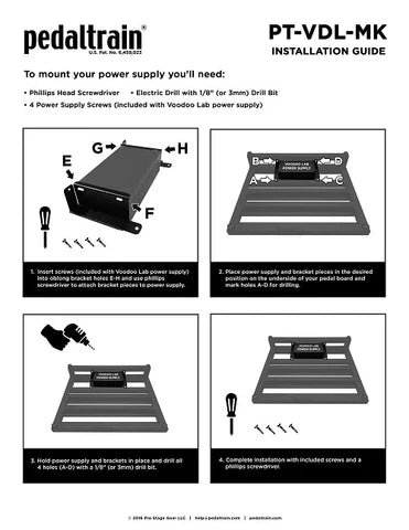 Voodoo Lab Pedal Power Mounting Kit