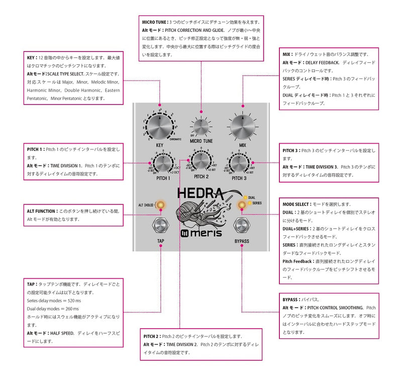 Hedra Pedal 3-Voice Rhythmic Pitch Shifter